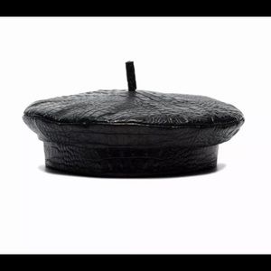 Ruslan Baginskiy Black leather Baker boy L